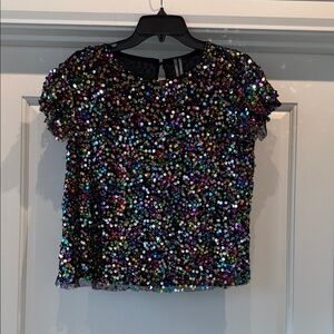 Beautiful Anthropologie Sequin Multicolor Top - NWT Size M